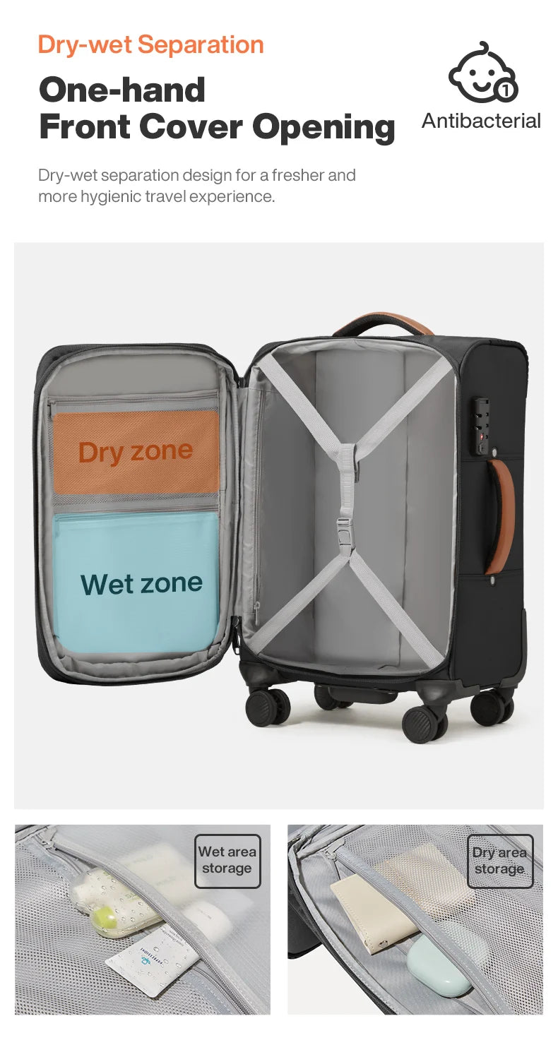 Mixi Compact 20-inch Carry-on Suitcase