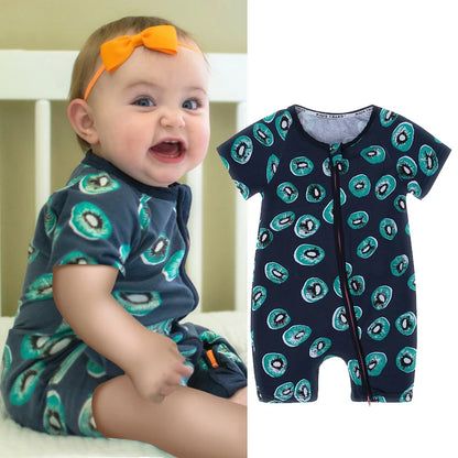 Kids Tales Sunny Side Cotton-Blend Zip Baby Romper