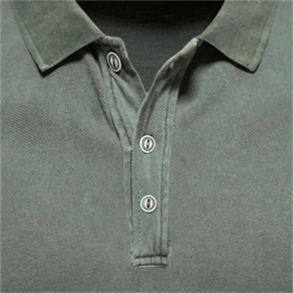 AIOPESON 100% Cotton Solid Colour Men's Polo Shirts - ShopHub
