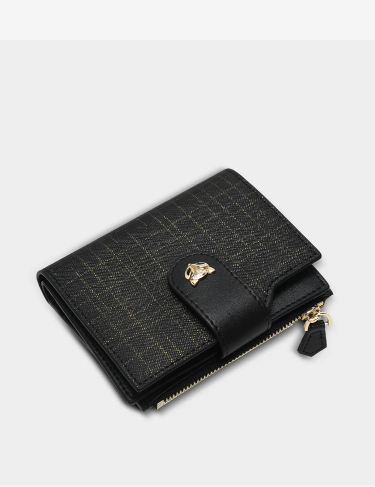 FOXER Cowhide Leather Women's Short Wallet