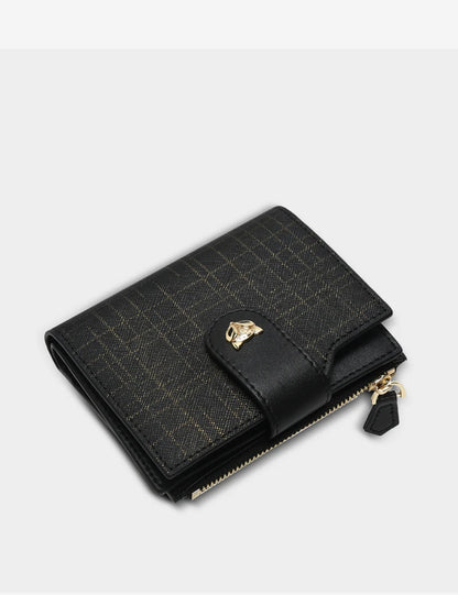 FOXER Cowhide Leather Women's Short Wallet