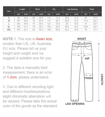 Maden Casual 10oz Jogger Denim Jeans with Elastic Waist Drawstring Washed Straight Trousers for Men's Spring and Autumn Pants