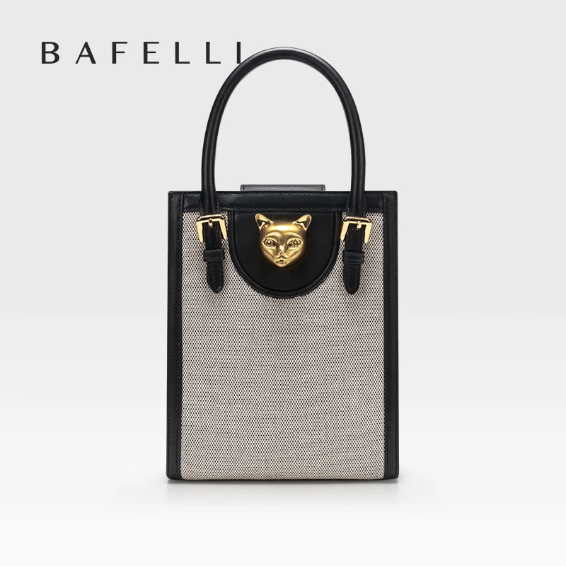 BAFELLI 2026 NEW WOMEN'S HANDBAG CAT LUXURY BRAND DESIGNER ORIGINAL STYLE TRENDING SHOULDER CASUAL BAGS MINI TOTE CROSSBODY