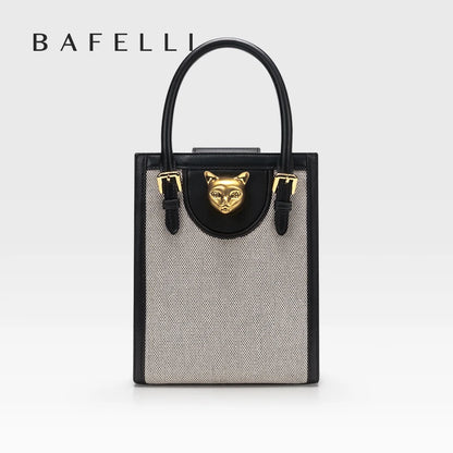 BAFELLI 2026 NEW WOMEN'S HANDBAG CAT LUXURY BRAND DESIGNER ORIGINAL STYLE TRENDING SHOULDER CASUAL BAGS MINI TOTE CROSSBODY