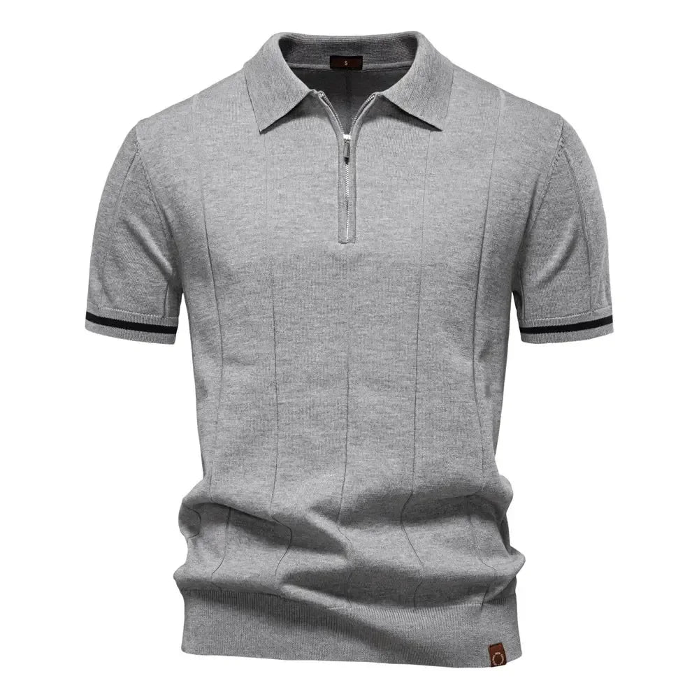 Men's Knit Cotton Polo Shirts - ShopHub