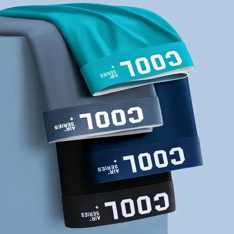 4 Pack Men's Ice Silk Boxer Shorts - ShopHub