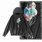 Orbit Runner Astronaut Acid-Washed Black Hoodie