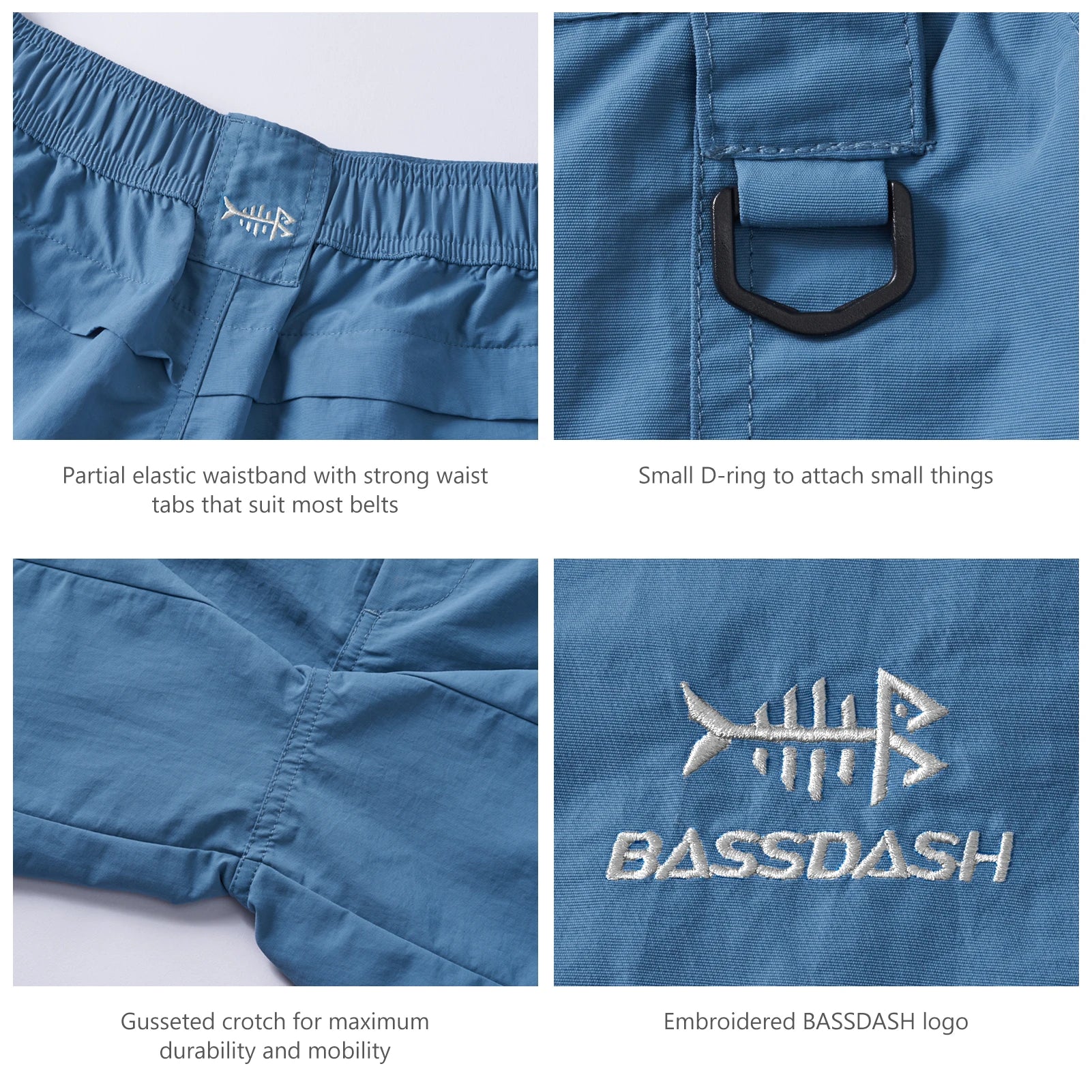 BASSDASH Men's 6" Fishing Shorts ShopHub