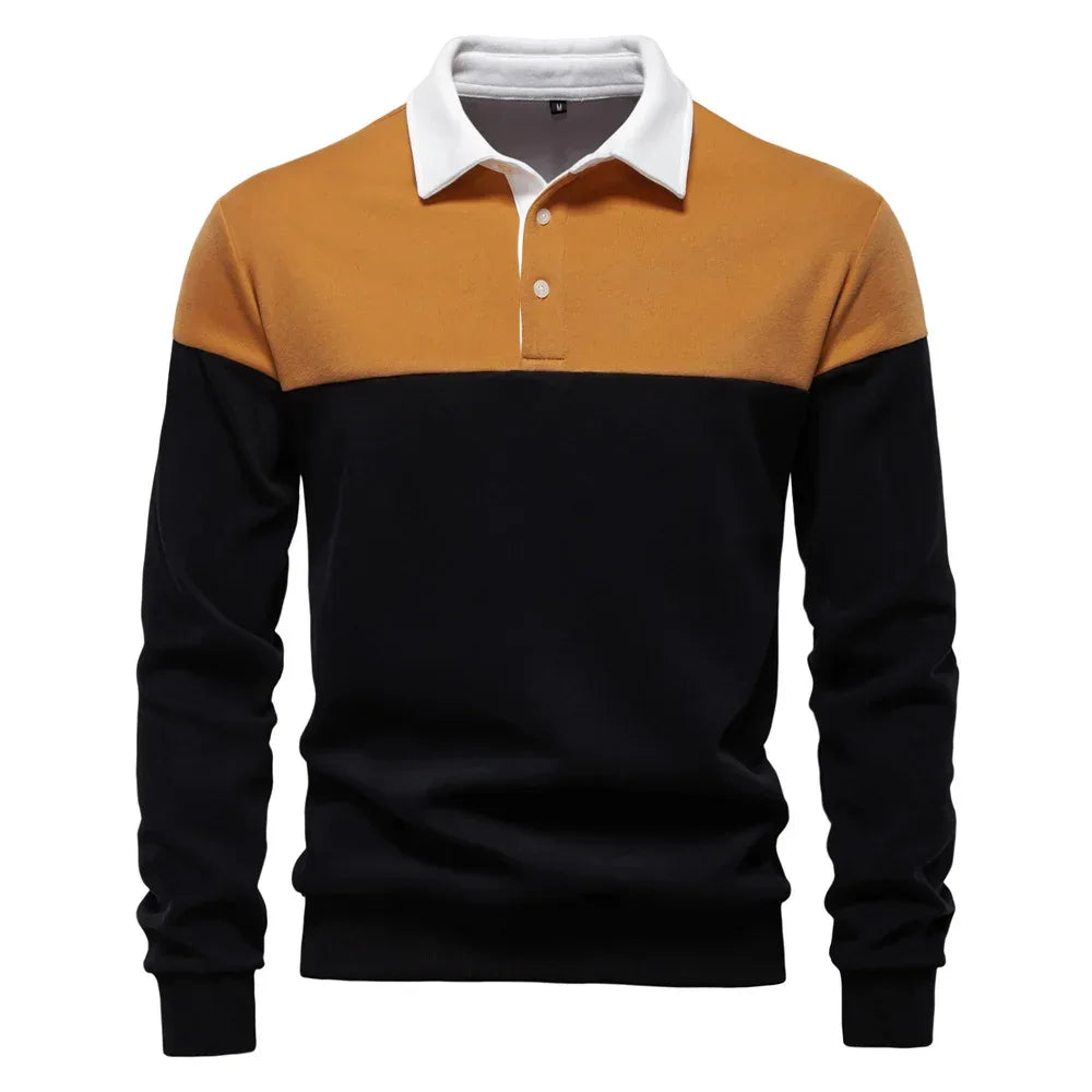 AIOPESON Men's Premium Cotton Block Sweatshirts - ShopHub