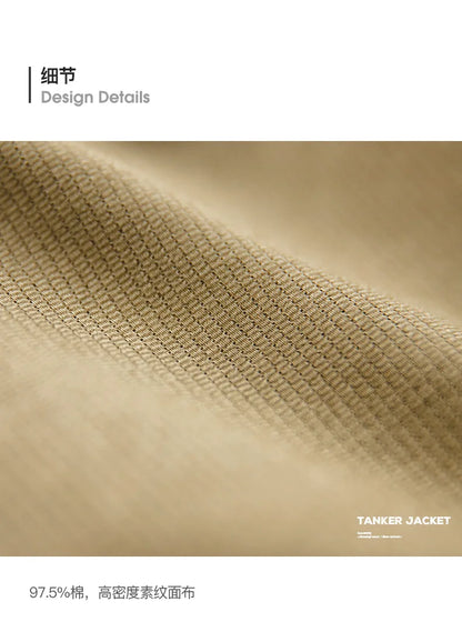 Maden Men’s Brown Flight Bomber Jackets Vintage Pilot Aviator Monocycle Jacket Slim Fit With Patches Stand Collar