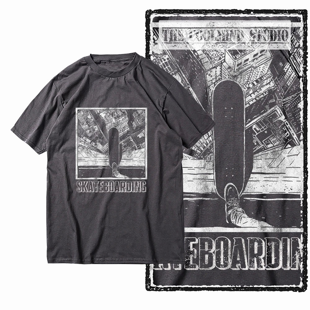 COOLMIND Unisex Skate Graphic Cotton T-Shirt | Streetwear Selection