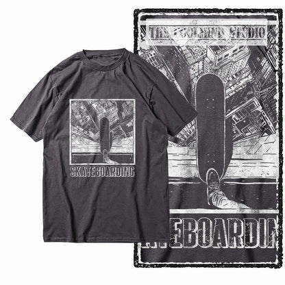 COOLMIND Unisex Skate Graphic Cotton T-Shirt | Streetwear Selection