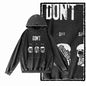 COOLMIND G21 Vintage Graphic Acid-Washed Black Hoodie