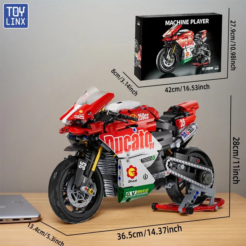 TOYLINX 883 PCS Collectible Motorcycle Display Model - ShopHub