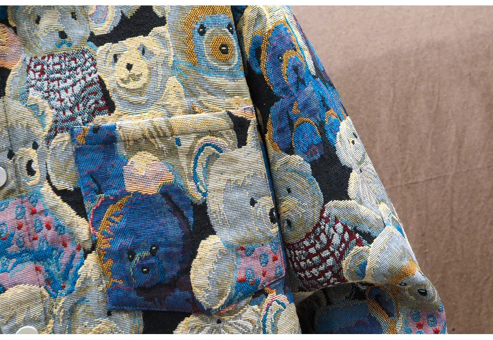 Men's Teddy Bear 3/4 Sleeve Jacket - ShopHub