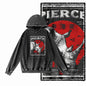 Dragon Strike Acid-Washed Black Graphic Hoodie