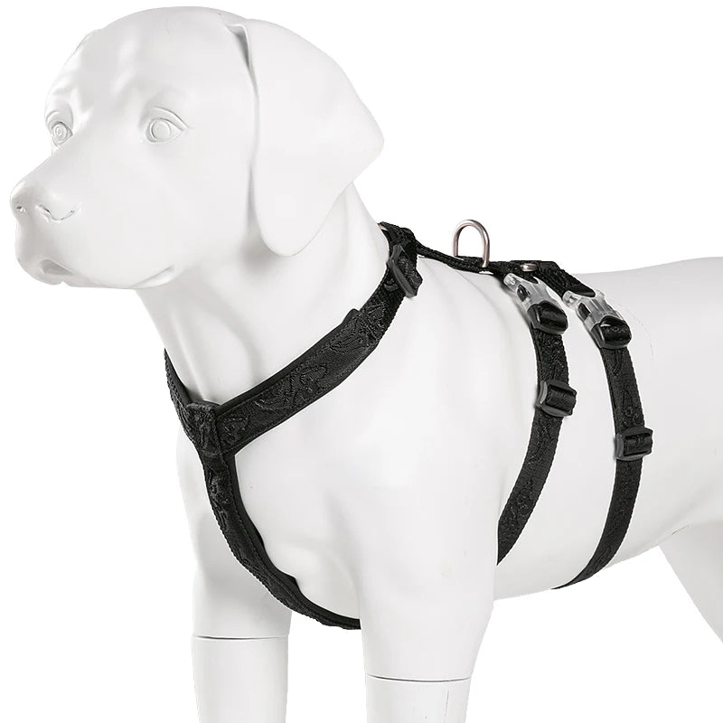 TRUELOVE  Pet Harness Double-H Nylon Personalized Dog Harness NO PULL Reflective Breathable Adjustable YH1803