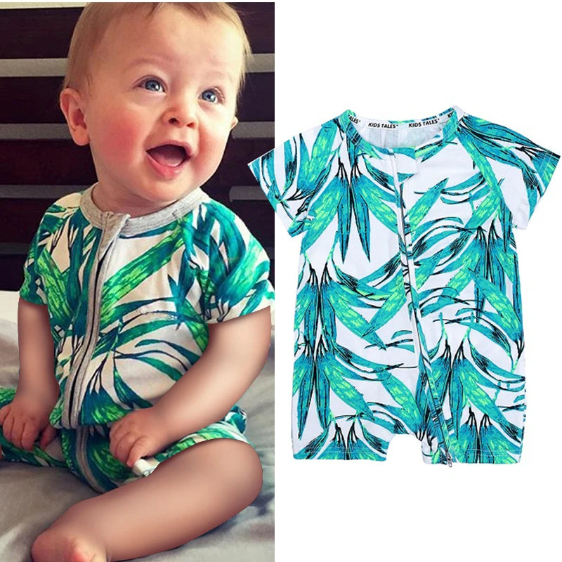 Kids Tales Sunny Side Cotton-Blend Zip Baby Romper
