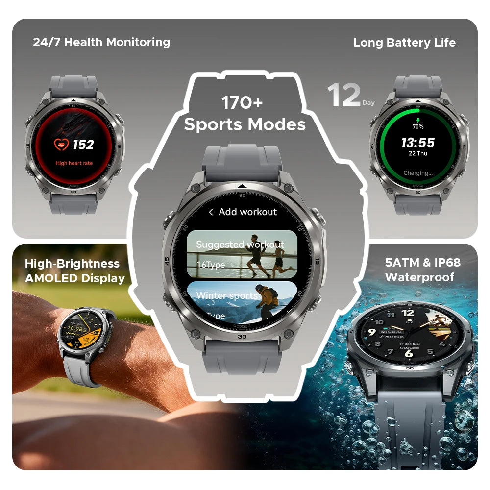 DOOGEE Anywise W1 Lite AMOLED Fitness Smartwatch