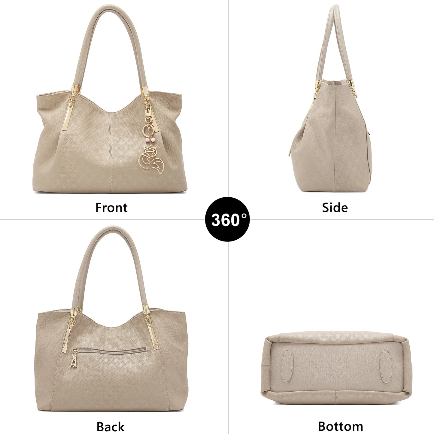FOXER Women's Shoulder Bag — Genuine Leather Elegance for Every Day