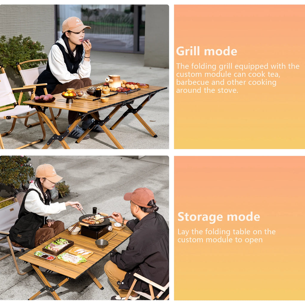 BISINNA Aluminum Alloy Custom Egg Roll Table