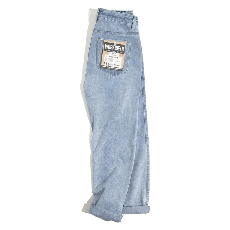 Maden Washed Denim 12.8 oz Retro Loose Straight Jeans