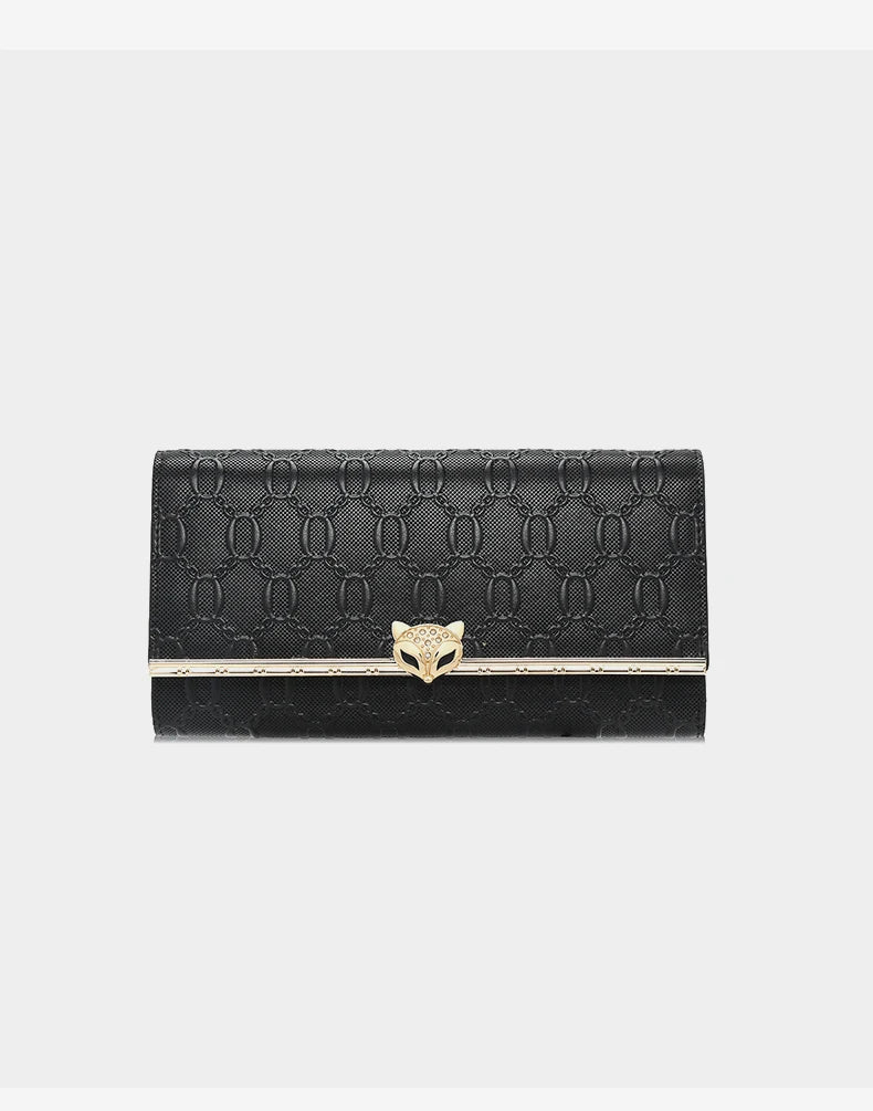 FOXER Split Leather Women's Long Wallet