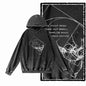 G09 Creative Graphic Acid-Washed Black Hoodie