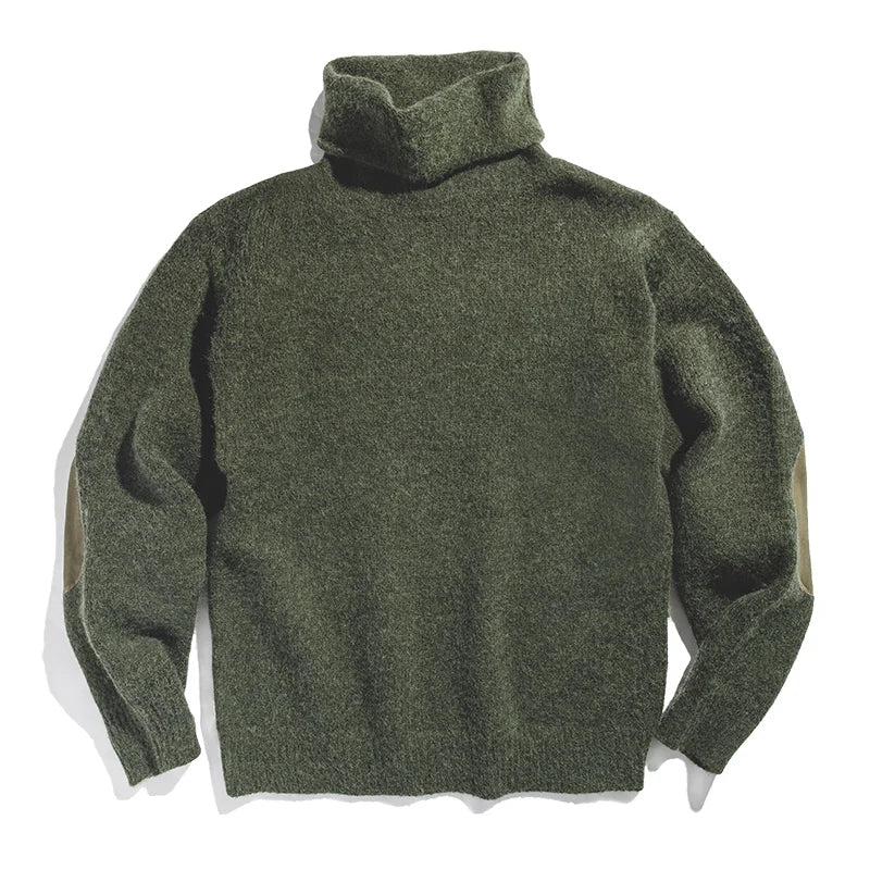 MADEN Patch-Detail Turtleneck Sweater