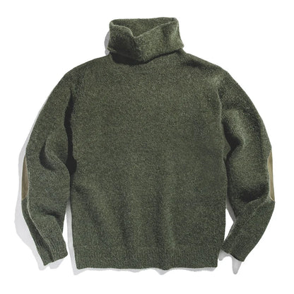 MADEN Patch-Detail Turtleneck Sweater