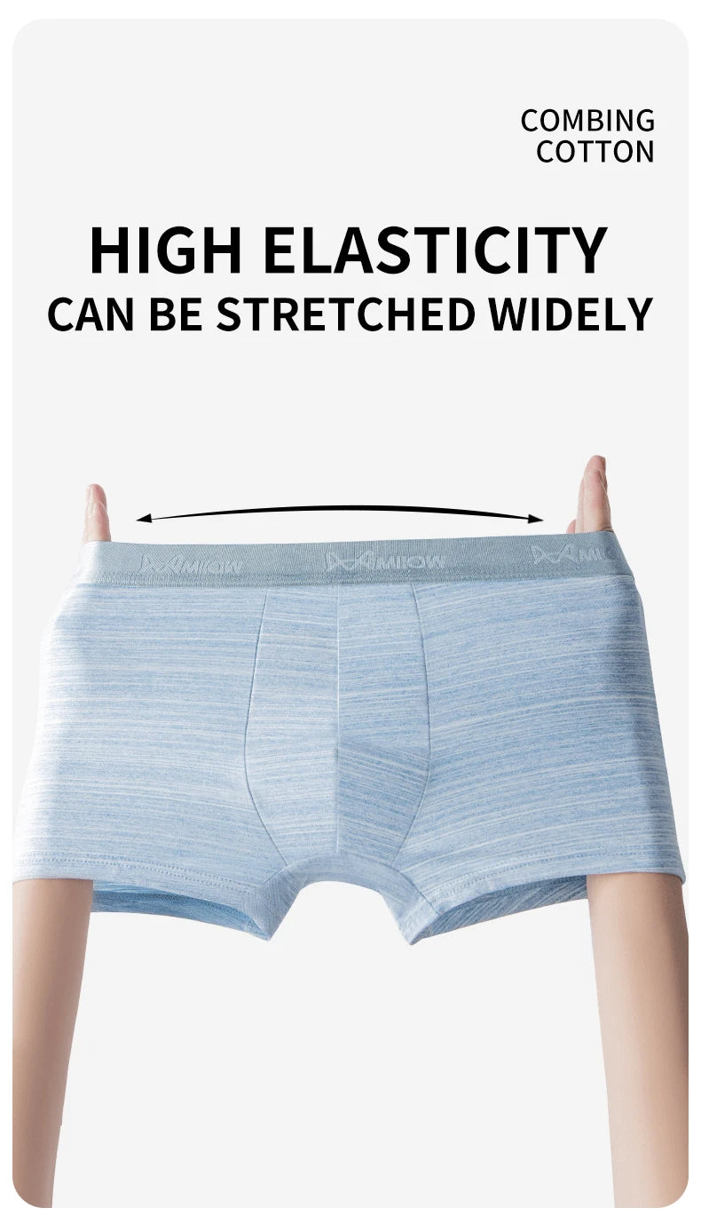 MiiOW Men's Cotton Boxershorts - 3Pcs Set