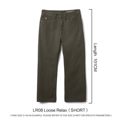 SIMWOOD 2026 Spring New Loose Relax 11.3oz Washed Vintage Jeans Men Plus Size Denim Trousers