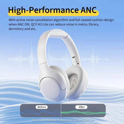 QCY H3 Lite ANC Wireless Headphones with Bluetooth 5.3, 40mm Driver, and 60H HiFi Sound
