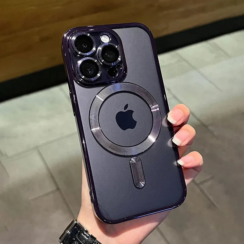 QIXTWO Luxury Magnetic Plating Clear Case - ShopHub