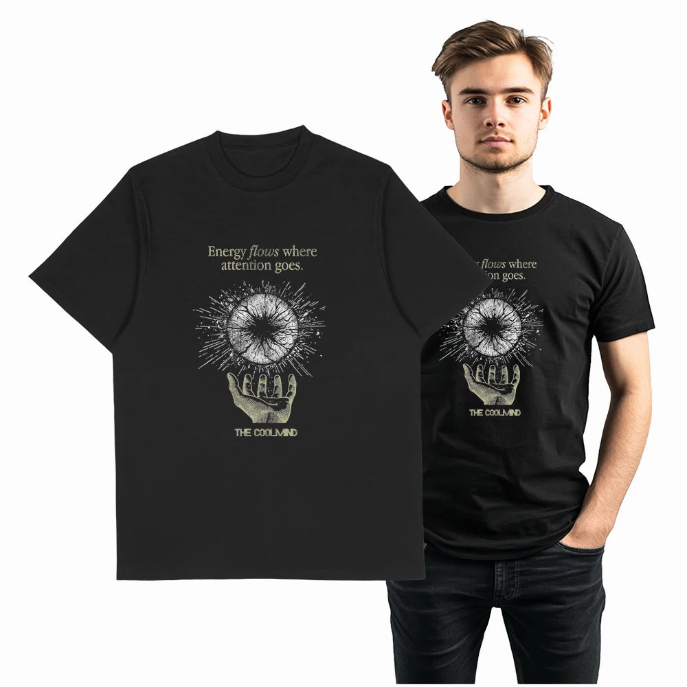 COOLMIND Cosmic Focus Graphic Cotton T-Shirt | Streetwear