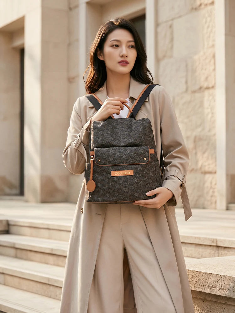 ZOOLER Nylon Embossed Backpack