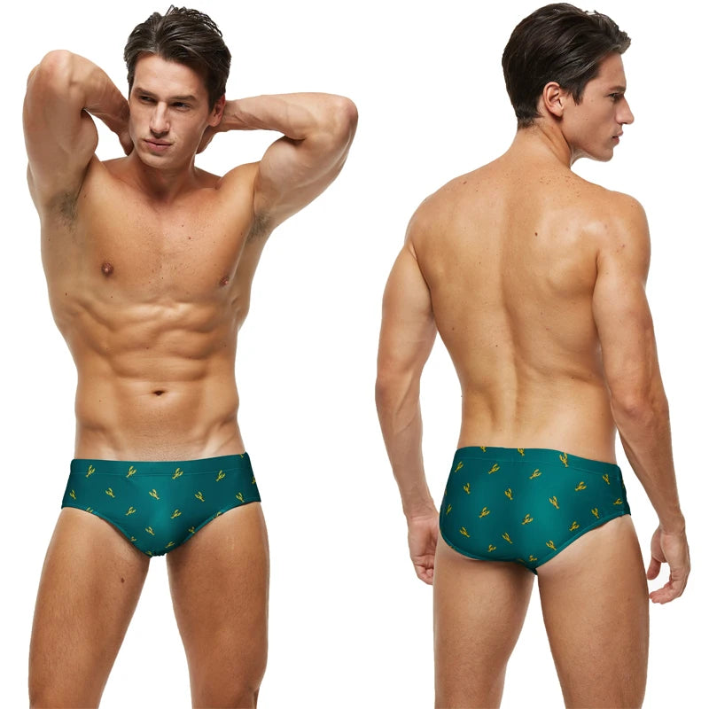 DATIFER Printed Swiming Briefs