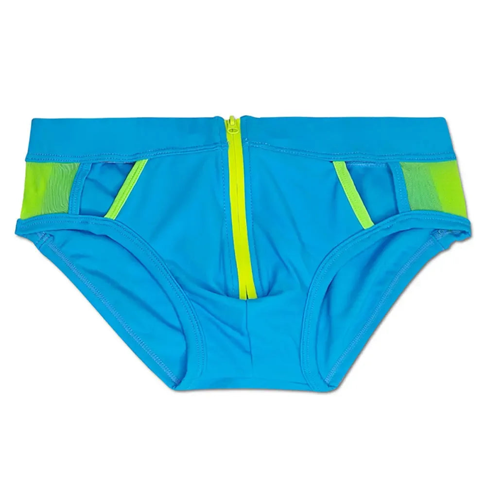 UXH Men's Zipper Swim Briefs - ShopHub