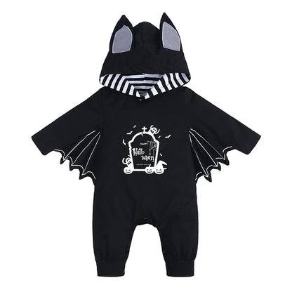 Kids Tales Batty Boo Cotton-Blend Halloween Baby Romper