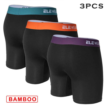 3 Pcs Bamboo Men's Underwear - Breathable Boxershorts with Opening