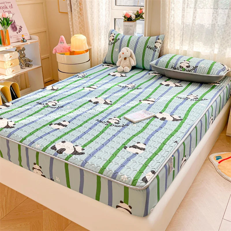 Cooling summer mattress pad and pillowcase set by ShopHub NZ, designed to enhance sleep comfort and temperature regulation.