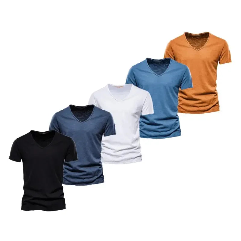 AIOPESON 5 Pack 100% Cotton T-Shirts - ShopHub