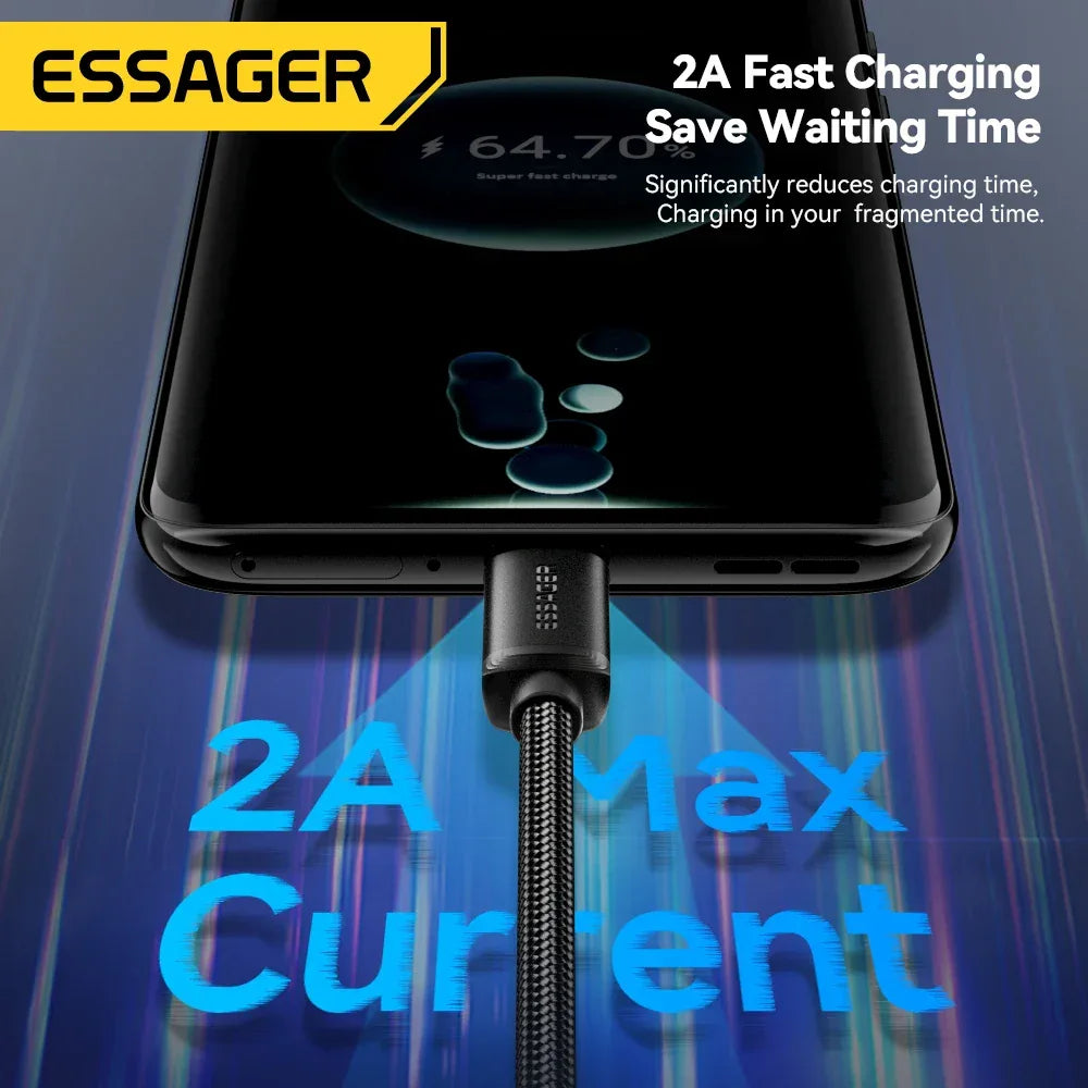 Essager 2 in 1 USB Type C Micro Cable - ShopHub