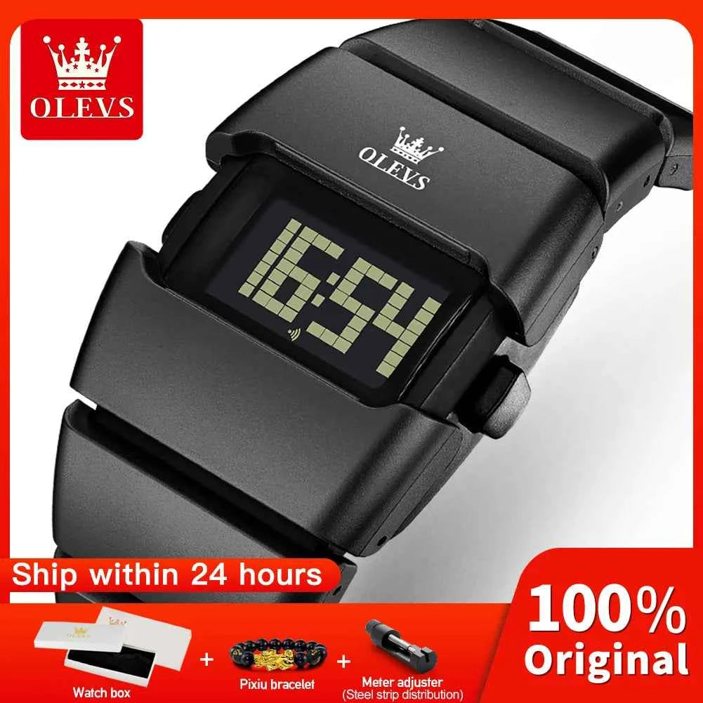 OLEVS 1112 Digital Watch - Stylish Classic Original Electronic Movement with LED Night Light, Alarm Clock, and Stopwatch Functions