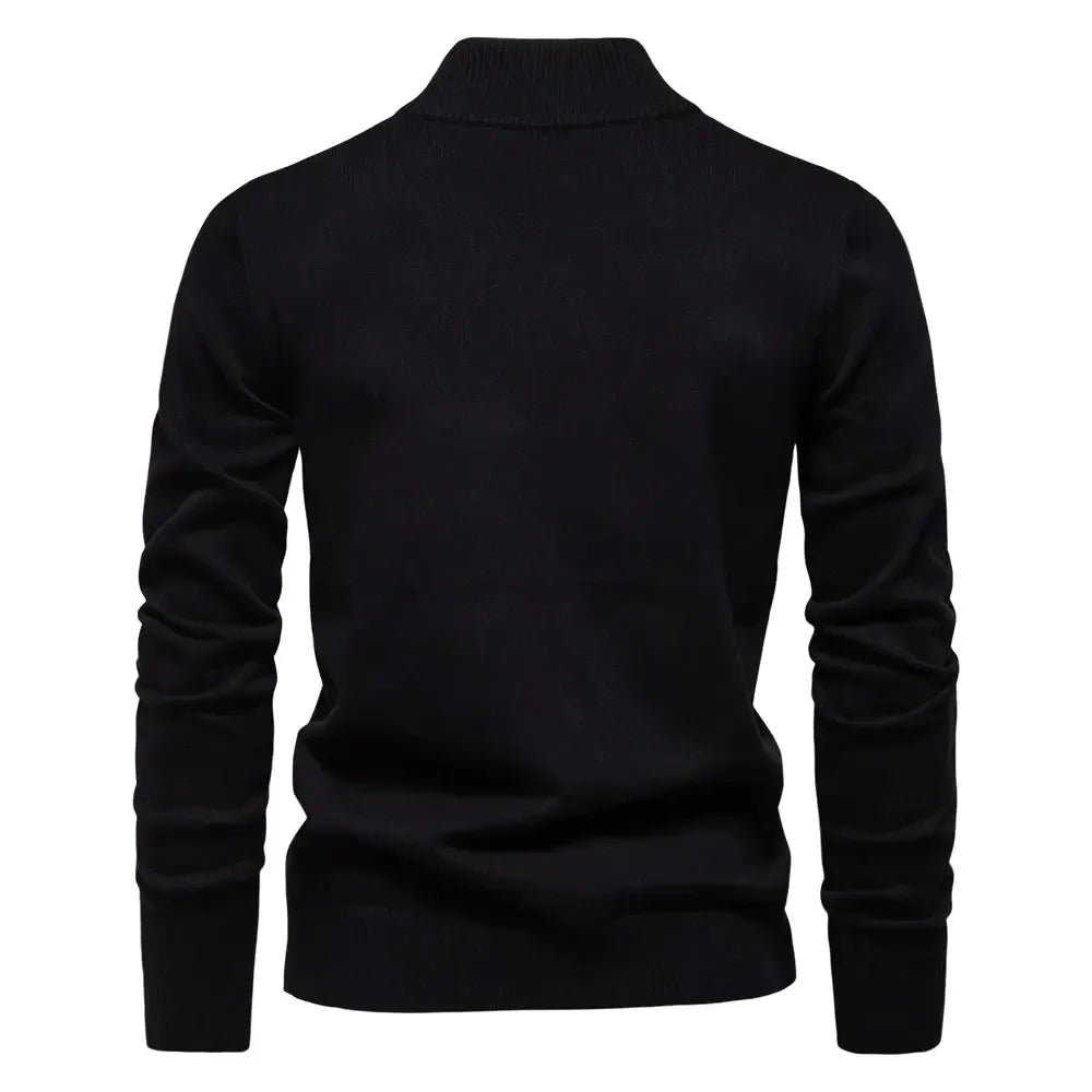 AIOPESON Men's Quarter Zip Cotton Pullover Sweaters - ShopHub