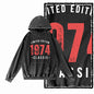 COOLMIND G21 Vintage Graphic Acid-Washed Black Hoodie