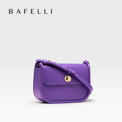 BAFELLI Leather Saddle Bag — Genuine Cow Leather Shoulder & Crossbody