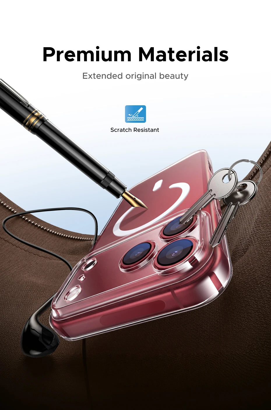 UGREEN Never Yellow PC Magnetic Case for iPhone 18 17 Pro 18Pro Max Shockproof Anti-Yellowing Clear Hard Cover for MagSafe Cases