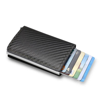 DIENQI RFID Carbon Fiber Card Holder Wallet