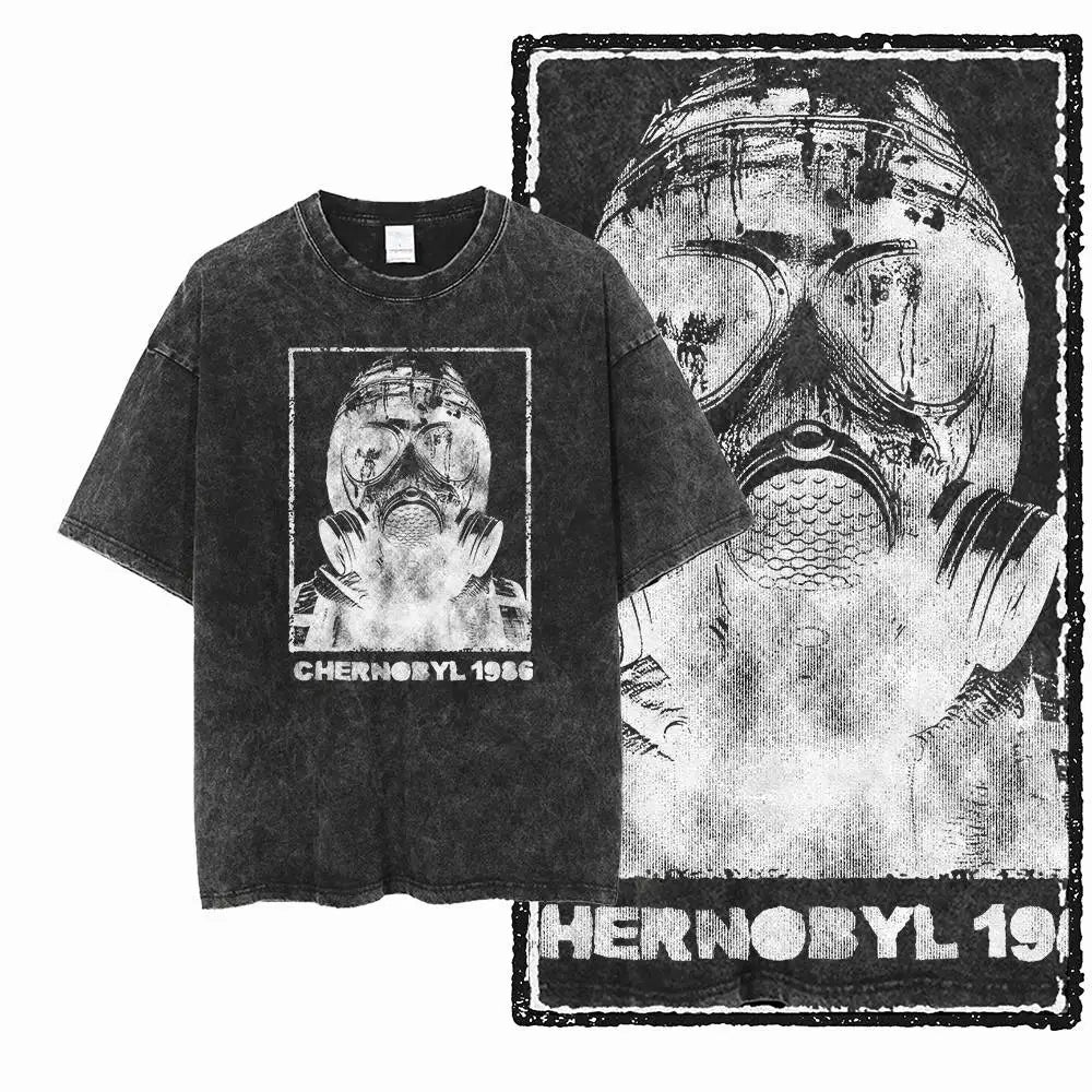 G57 Exclusive 100% Cotton Cool Creative Graphic Men T-shirt | Acid Washed Streetwear Big Size Vintage O-neck Men's Tee Tshirt